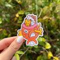 Magikarp Taiyaki w/ Pikachu - Weatherproof Sticker
