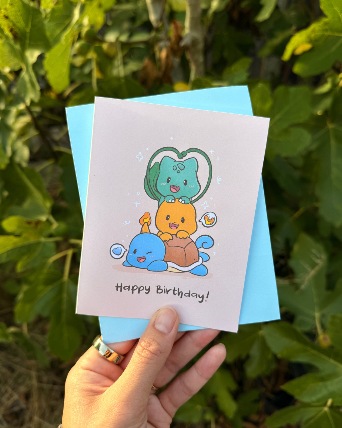 Poké-birthday card with Gift card slot - Greeting Card